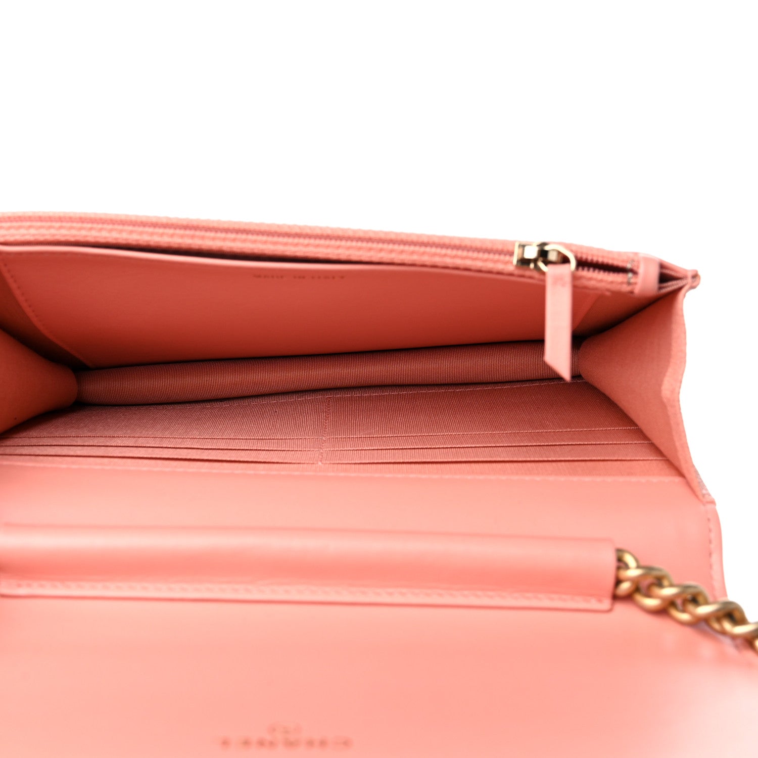 Chanel Caviar Quilted Boy Wallet On Chain WOC Pink 5 of 12
