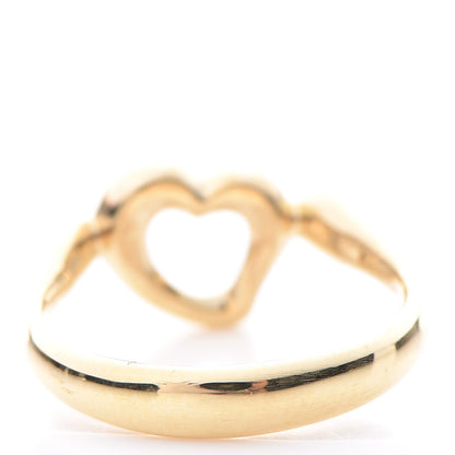 Tiffany 18K Yellow Gold Diamond Elsa Peretti Open Heart Ring 5 4 of 7