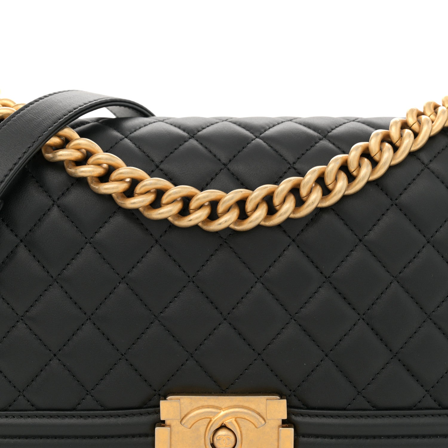 Chanel Calfskin Quilted Medium Boy Flap Black 8 of 13