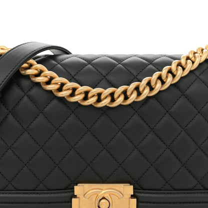 Chanel Calfskin Quilted Medium Boy Flap Black 8 of 13
