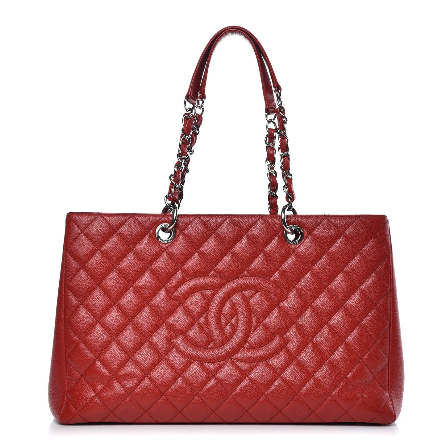 Caviar Quilted XL Grand Shopping Tote GST Red