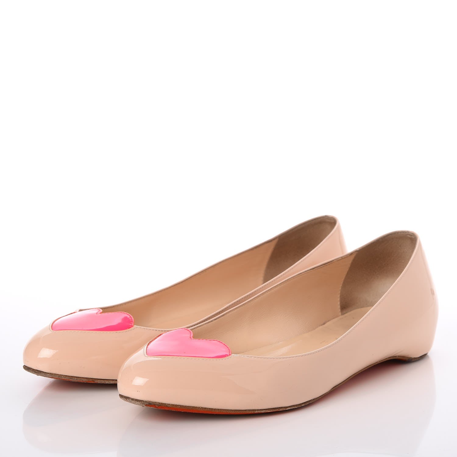 Christian Louboutin Patent Doracora Flats 39.5 Ballerina Shocking Pink 3 of 9