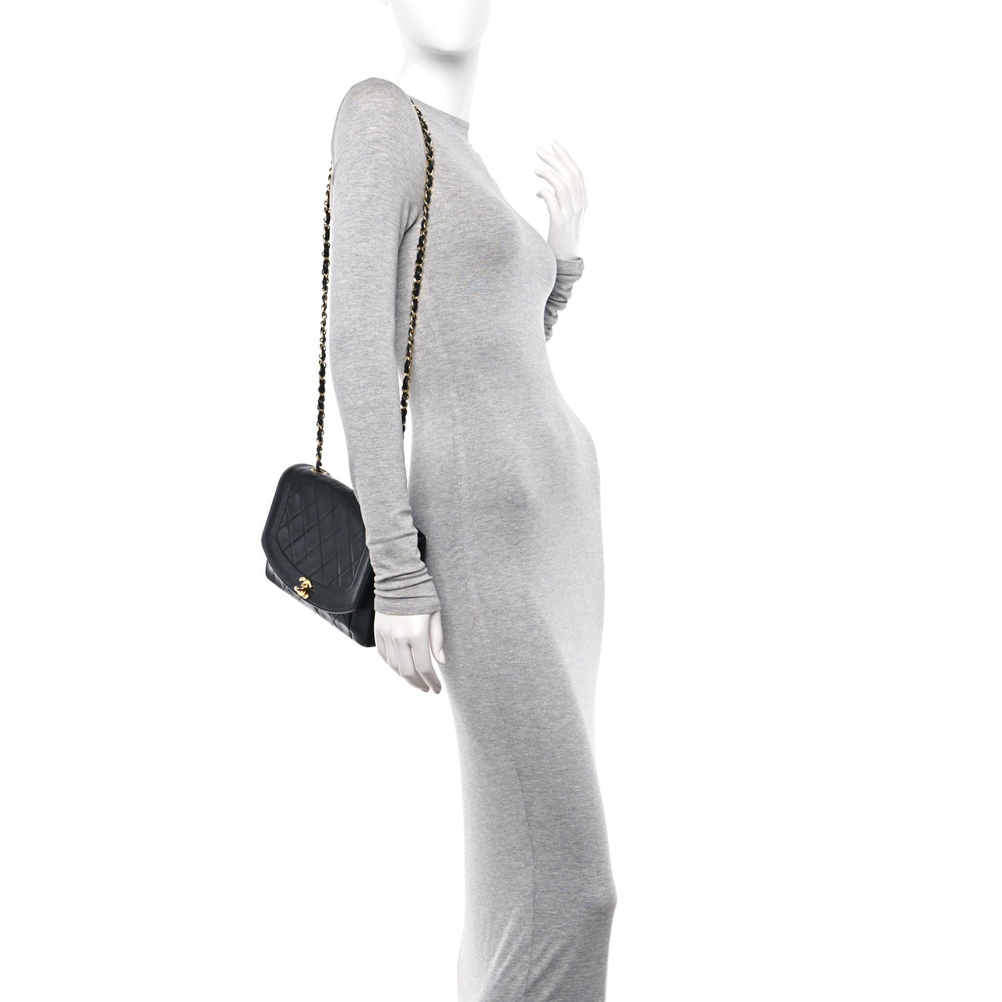 Lambskin Quilted Medium Single Flap Black