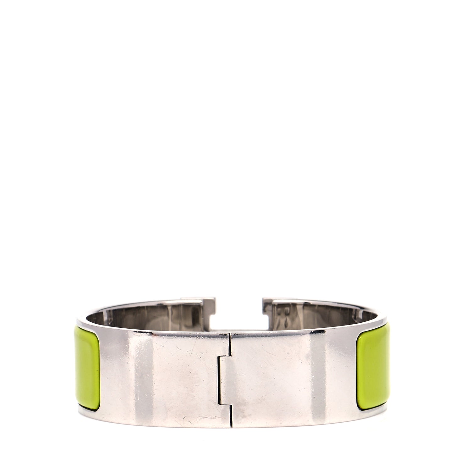 Enamel Wide Clic Clac H Bracelet GM Vert Anis