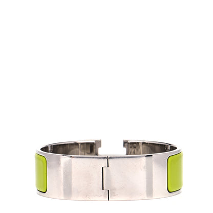 Hermes Enamel Wide Clic Clac H Bracelet GM Vert Anis 3 of 6