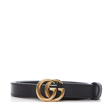 Gucci Calfskin Double G 20mm Belt 90 36 Black 1 of 4