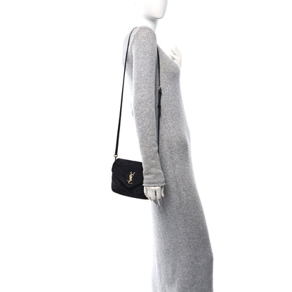 Saint Laurent Suede Toy Loulou Shoulder Bag Deep Marine 3 of 13