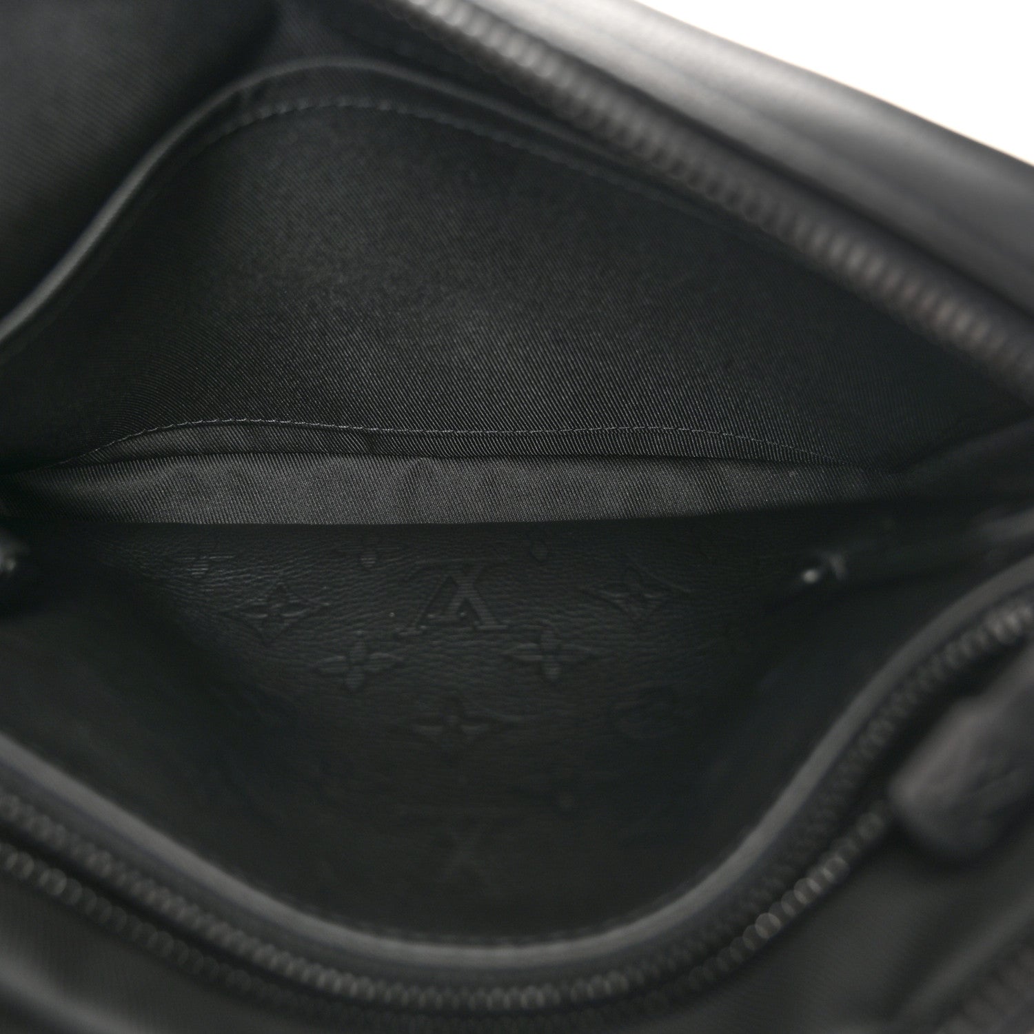 Louis Vuitton Calfskin Monogram Shadow Trio Messenger Black 7 of 11