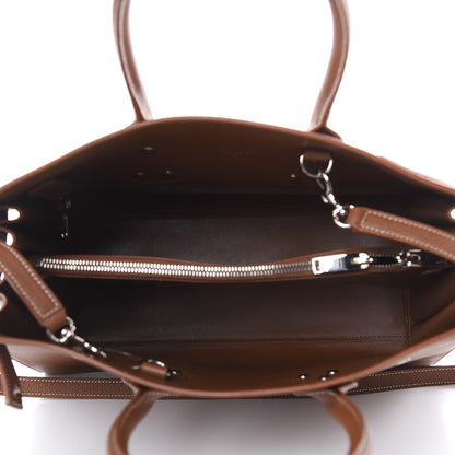 Saint Laurent Grained Calfskin Topstitch Small Sac De Jour Cognac 5 of 10