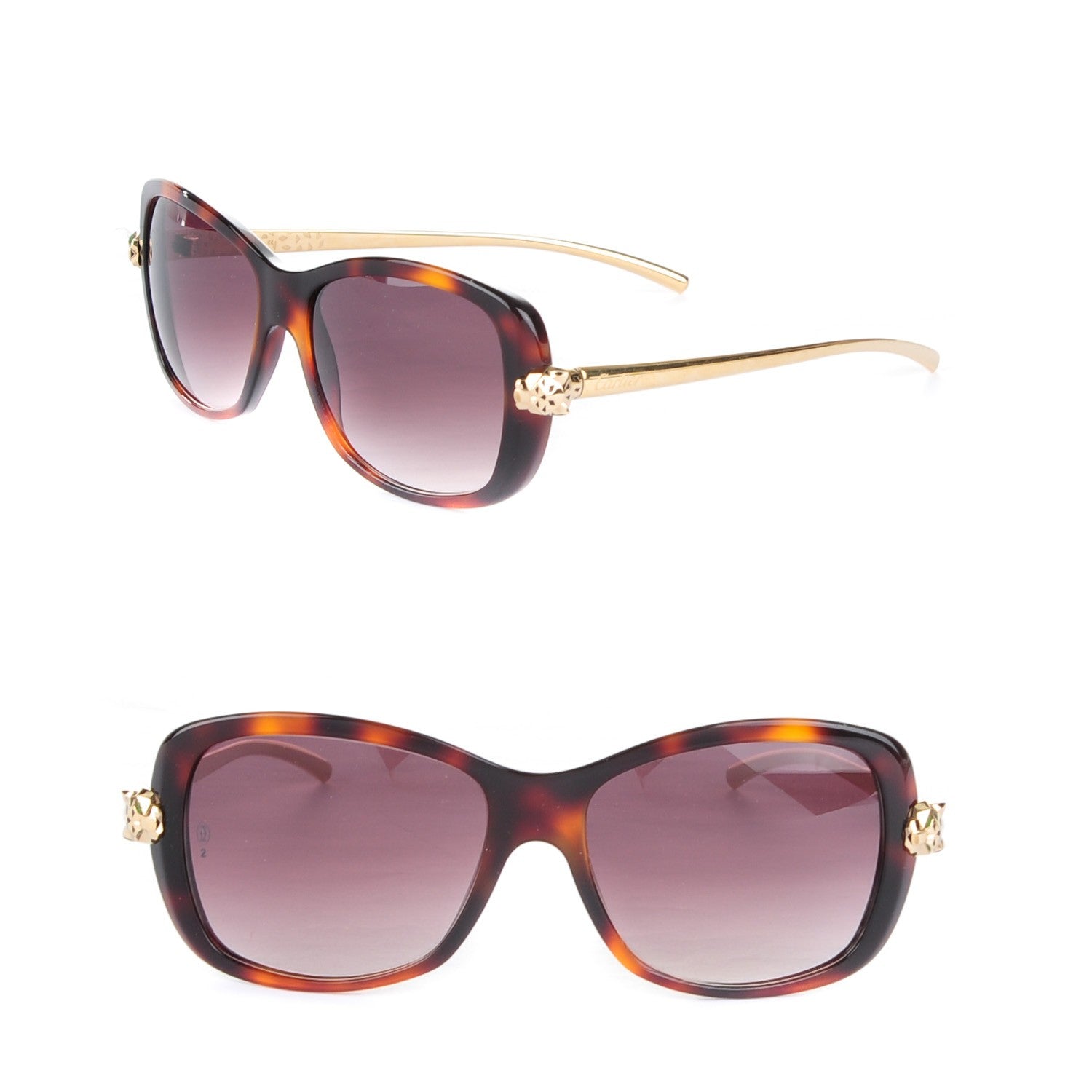 Cartier Panthere Wild De Sunglasses Tortoise 1 of 5