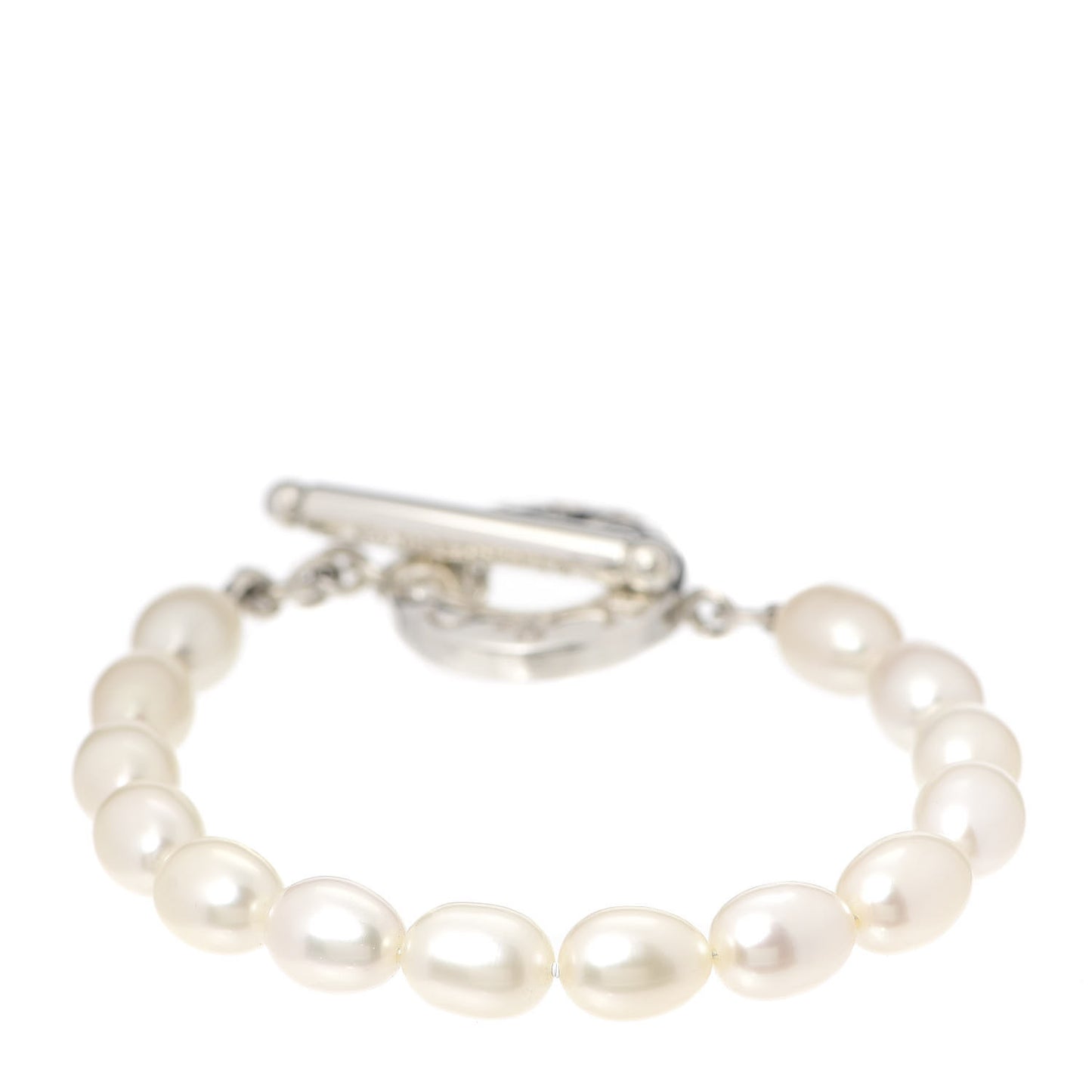 Sterling Silver Pearl Toggle Bracelet