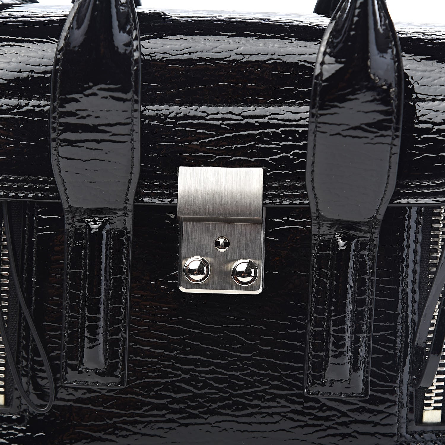 3.1 Phillip Lim 3.1 Textured Patent Mini Pashli Satchel Black 10 of 10