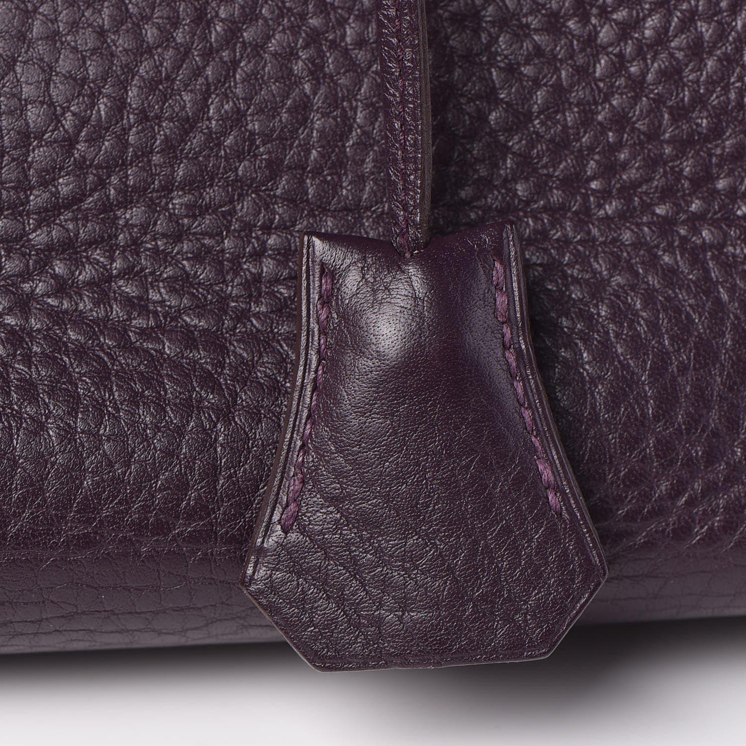 Hermes Taurillon Clemence Birkin 35 Raisin 7 of 36