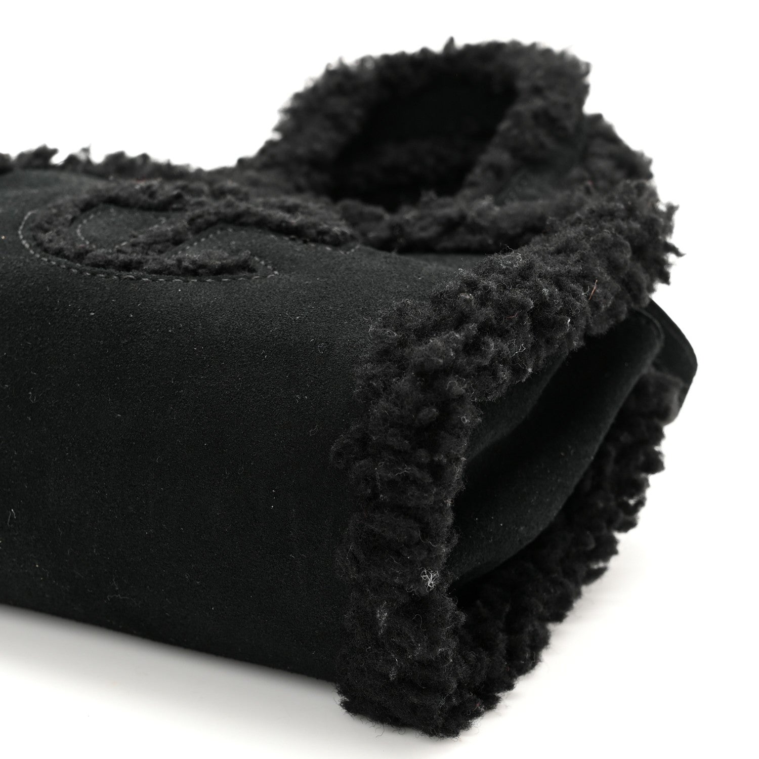 Telfar X UGG Suede Shearling Small Shopping Bag Black 12 of 12