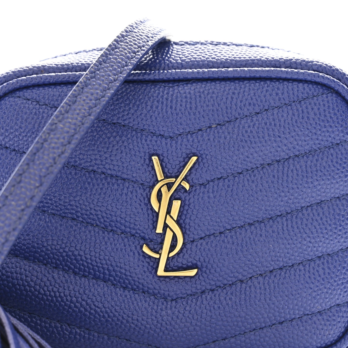 Grain De Poudre Matelasse Monogram Baby Lou Camera Bag Sapphire Blue