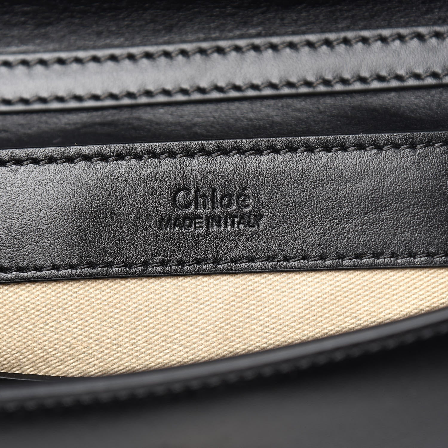 Chloe Calfskin Suede C Clutch With Chain Black 5 of 13