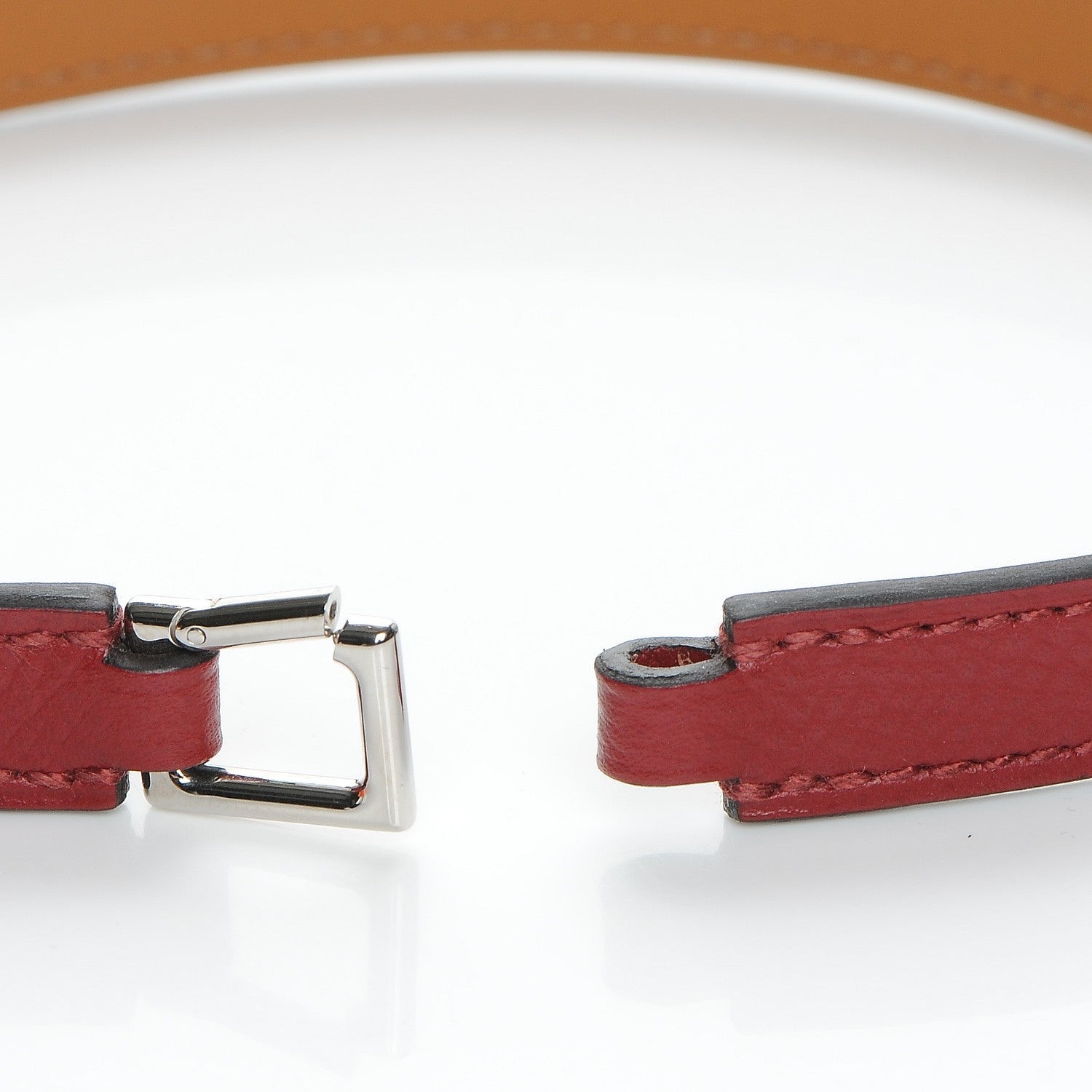 Hermes Epsom Rivale Double Tour Bracelet S Rouge Grenat 4 of 8