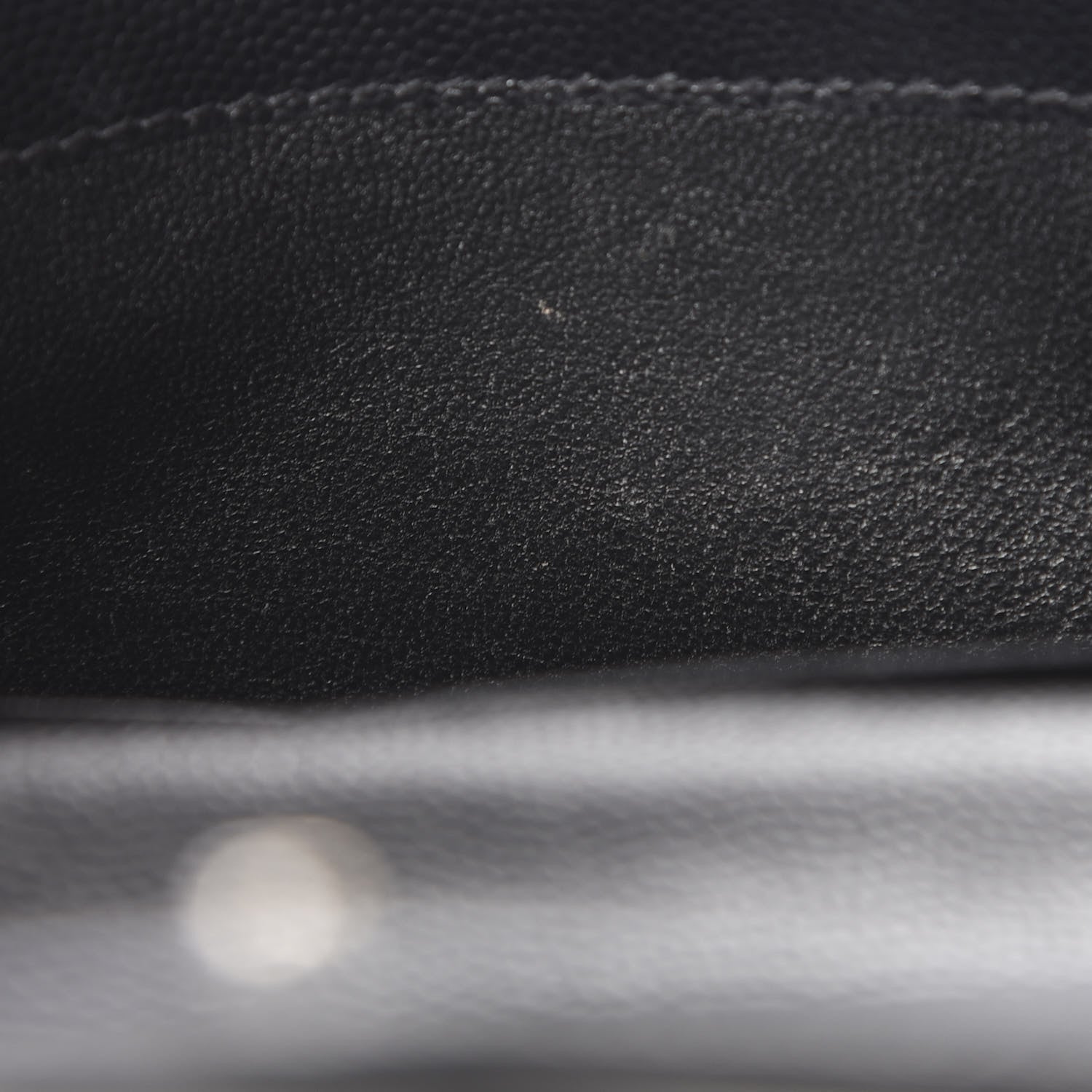 Saint Laurent Grain De Poudre Matelasse Chevron Monogram Envelope Chain Wallet Black 7 of 10