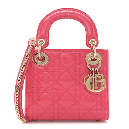 Christian Dior Patent Cannage Mini Lady Dior Pink 1 of 9