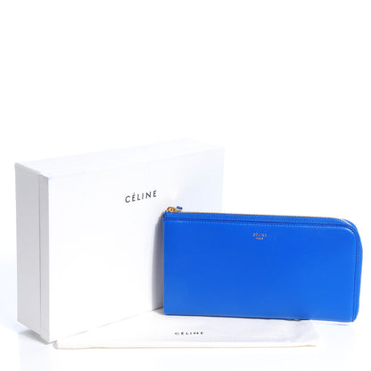 Celine Smooth Calfskin Large Half Zip Multi-Function Wallet Electric Blue 6 of 10