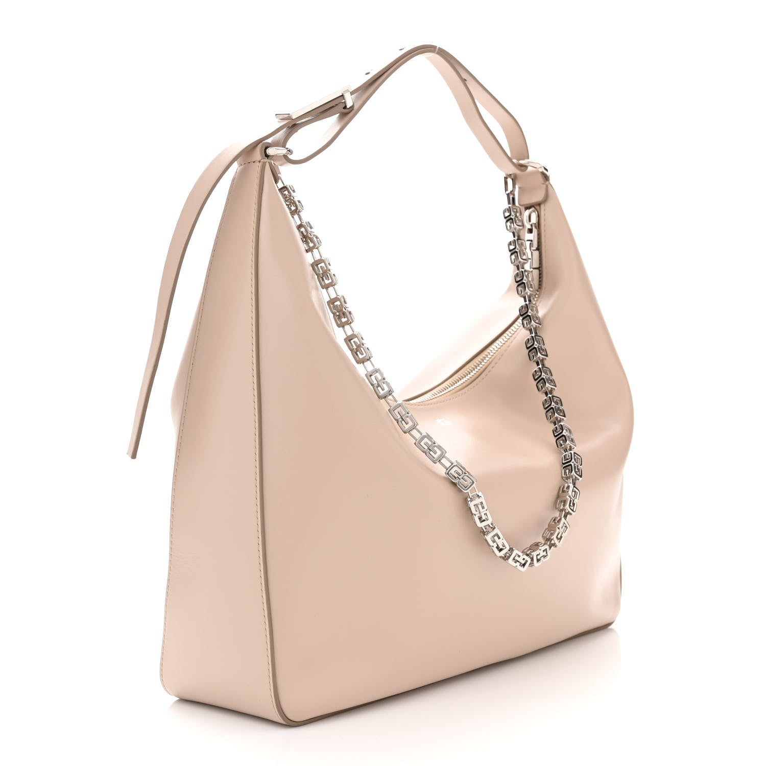 Givenchy Smooth Calfskin Small Moon Cut Out Shoulder Bag Dune 3 of 9