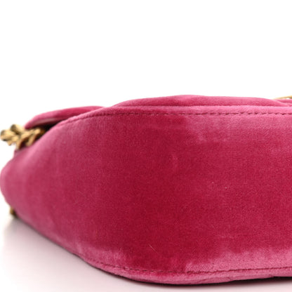 Gucci Velvet Matelasse Blind for Love Embroidered Medium GG Marmont Shoulder Bag Light Raspberry Rose Multicolor 9 of 10