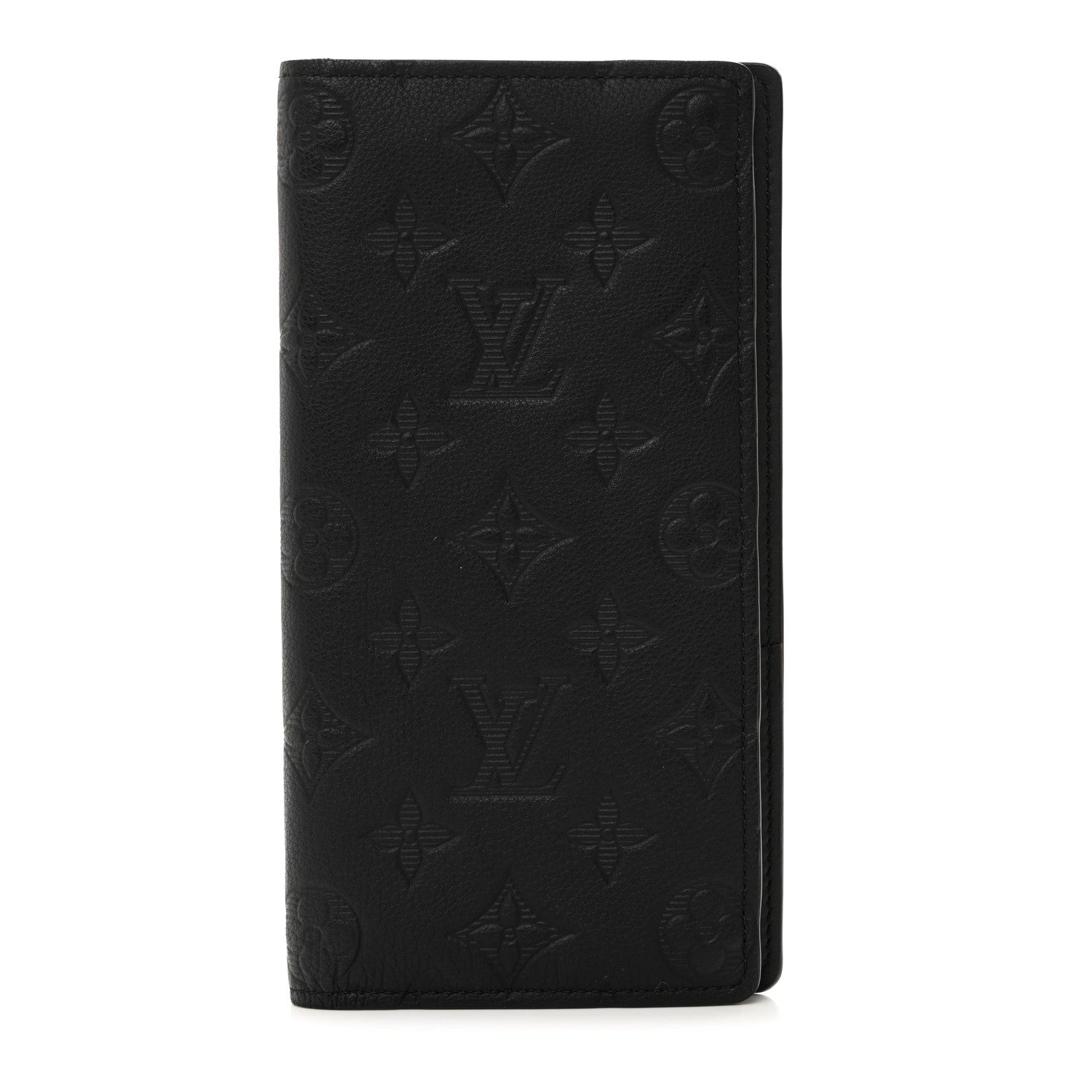 Louis Vuitton Calfskin Monogram Shadow Brazza Wallet Black 1 of 6