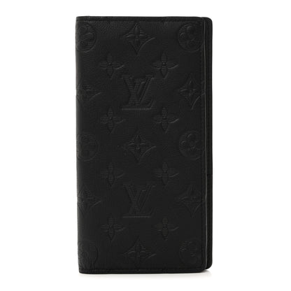 Louis Vuitton Calfskin Monogram Shadow Brazza Wallet Black 1 of 6