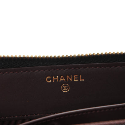 Chanel Caviar Quilted Large Gusset Zip Around Wallet Black 6 of 8