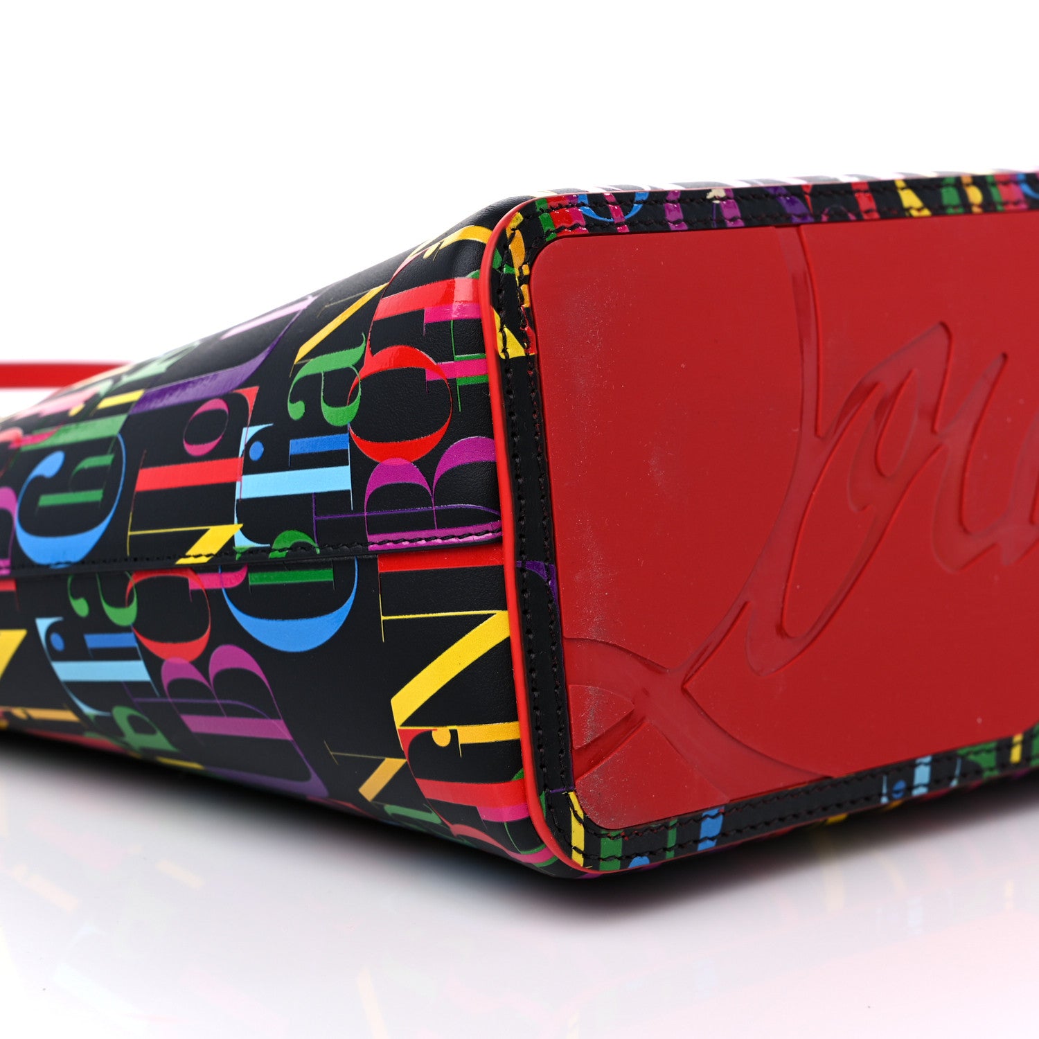 Christian Louboutin Calfskin Cabata Tote Black Multicolor 8 of 11