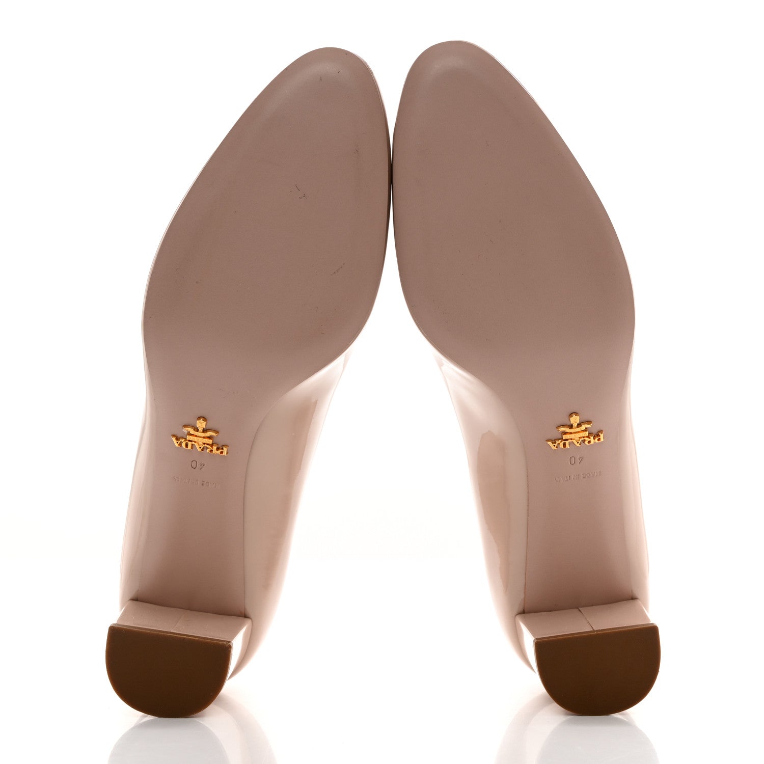 Prada Vernice Block Heel 55mm Pumps 40 Cipria 5 of 8