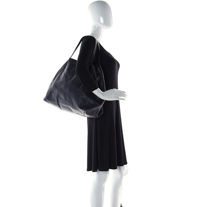 Celine Lambskin Horizontal Cabas Navy Blue 3 of 5