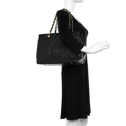 Chanel Caviar Quilted Grand Timeless Tote GTT Black 2 of 11
