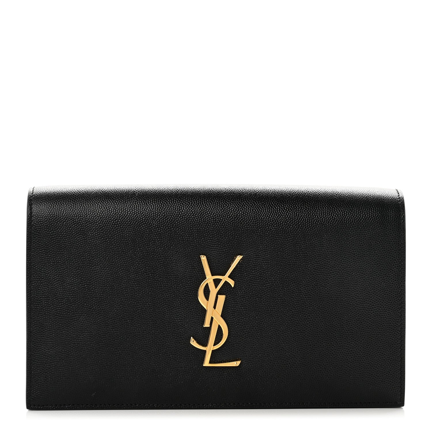 Saint Laurent Grain De Poudre Classic Monogram Kate Clutch Black 1 of 6