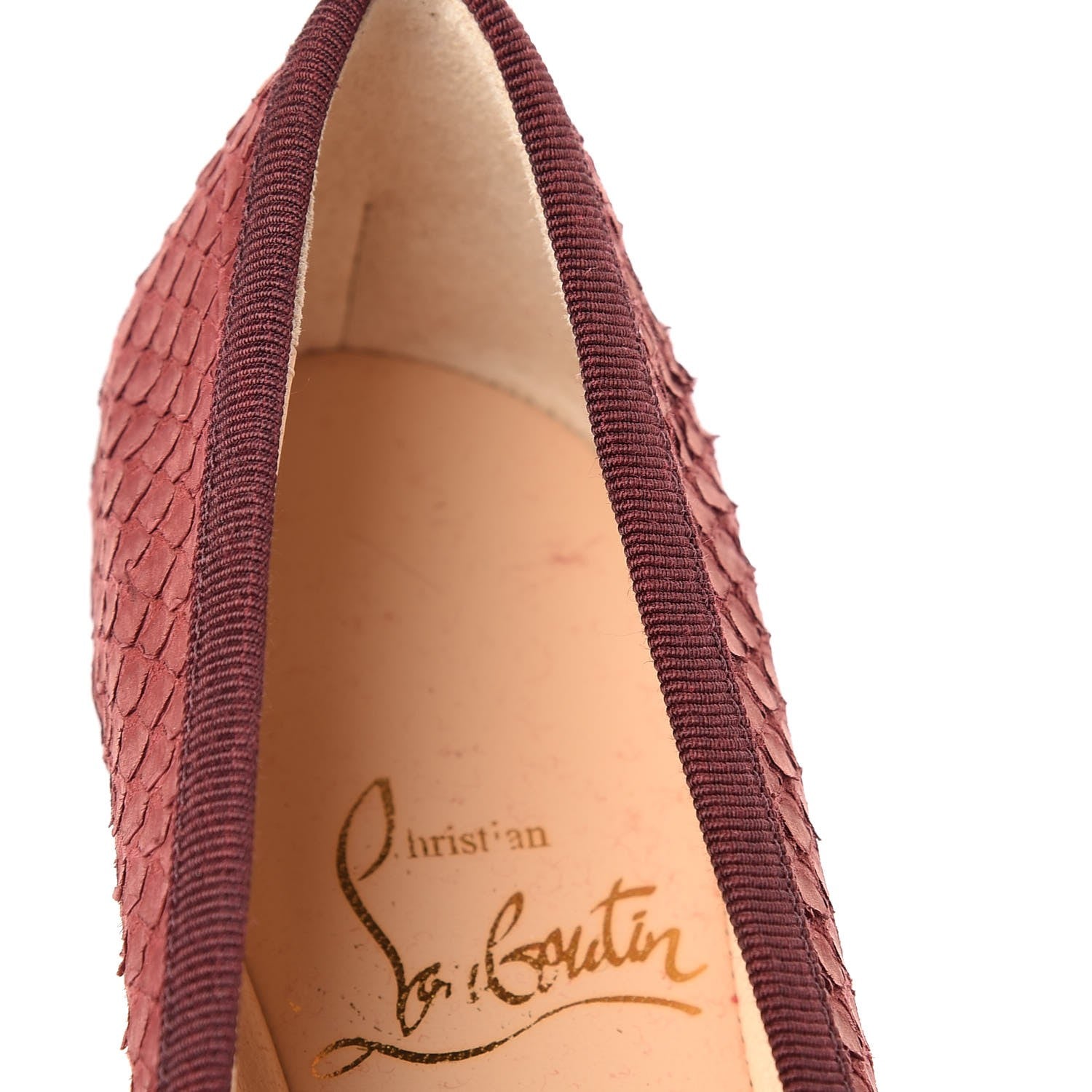 Christian Louboutin Watersnake Nubuck Rosella Flats 36.5 Red 13 of 13