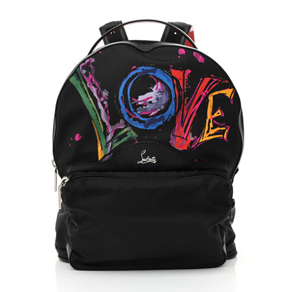 Christian Louboutin Nylon Calfskin Love Small Backloubi Backpack Black 1 of 8