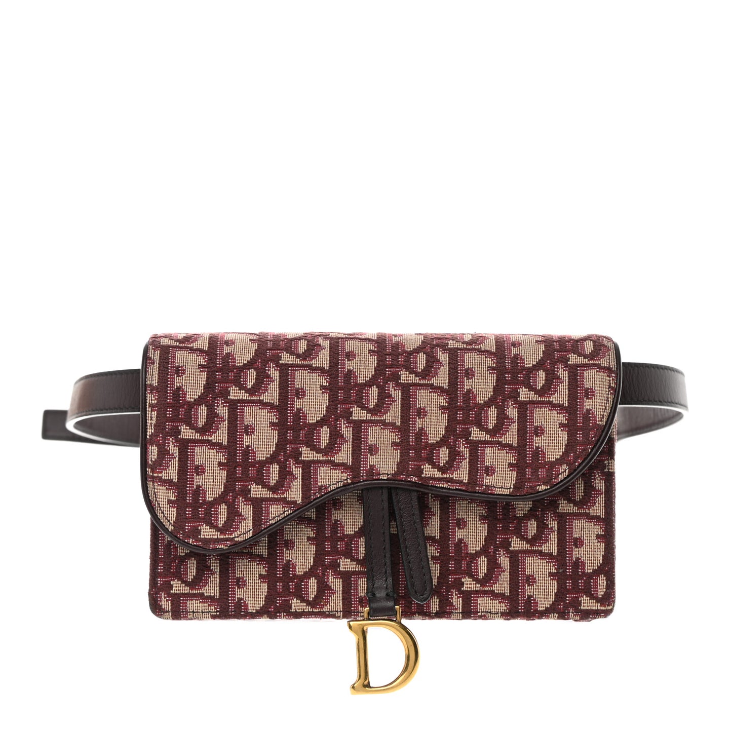 Oblique Saddle Belt Bag Bordeaux