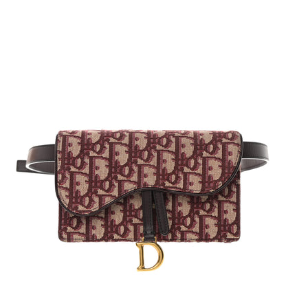 Christian Dior Oblique Saddle Belt Bag Bordeaux 1 of 13