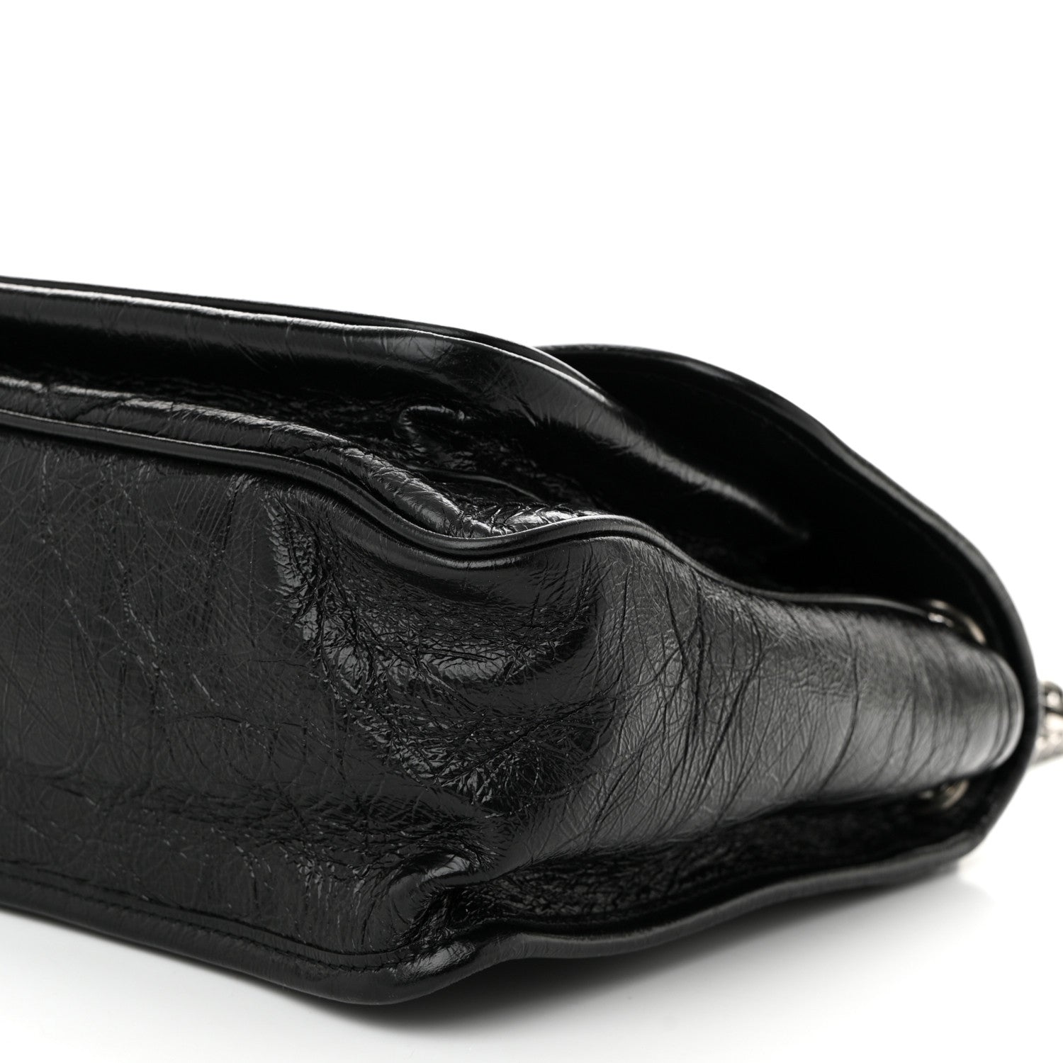 Saint Laurent Crinkled Calfskin Matelasse Monogram Medium Niki Chain Satchel Black 10 of 10