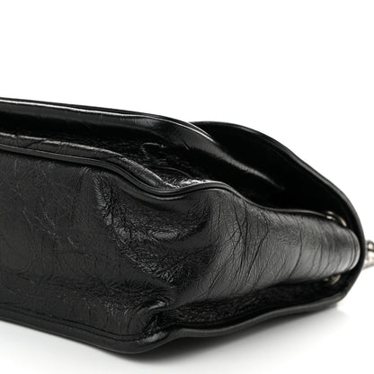 Saint Laurent Crinkled Calfskin Matelasse Monogram Medium Niki Chain Satchel Black 10 of 10