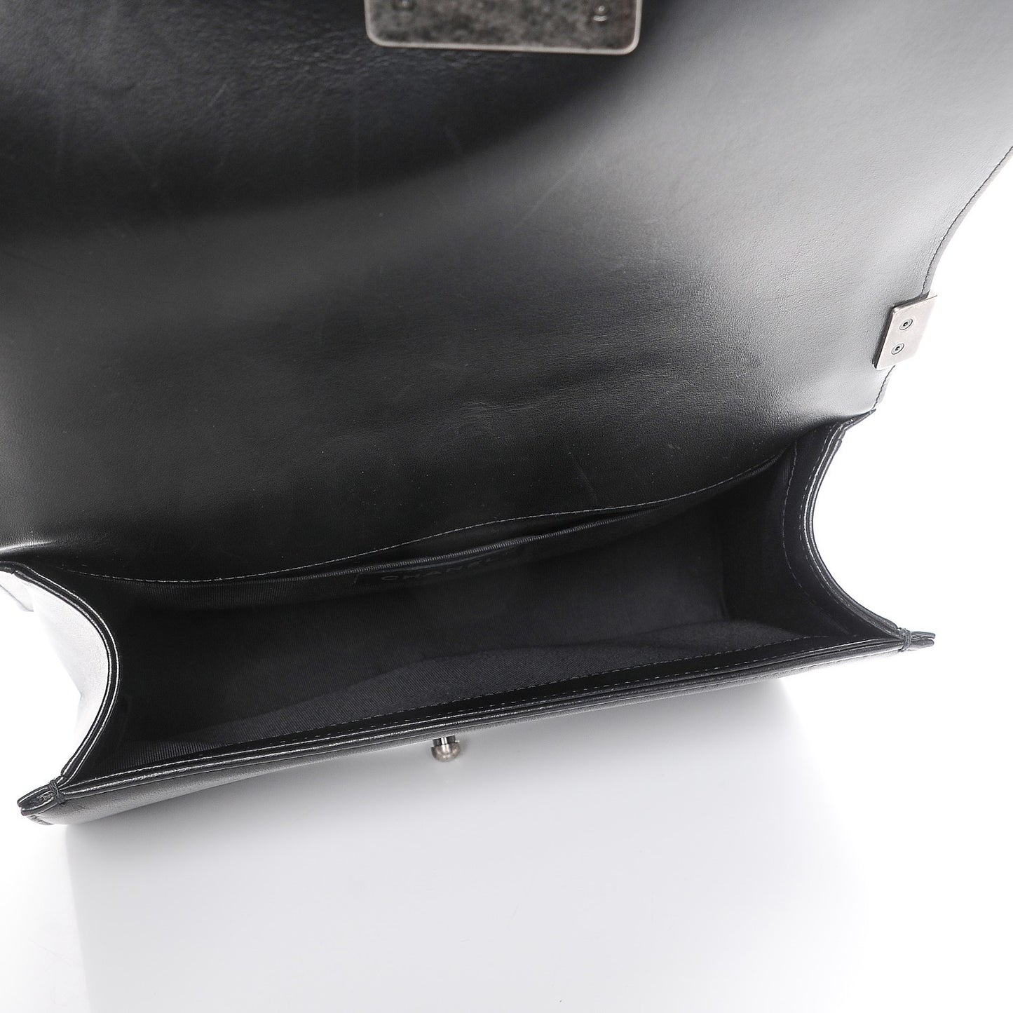 Lambskin Quilted Medium Boy Flap Black