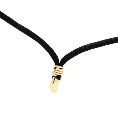 Tiffany 18K Yellow Gold Paloma Picasso Zellige Medallion Pendant Cord Necklace 4 of 5