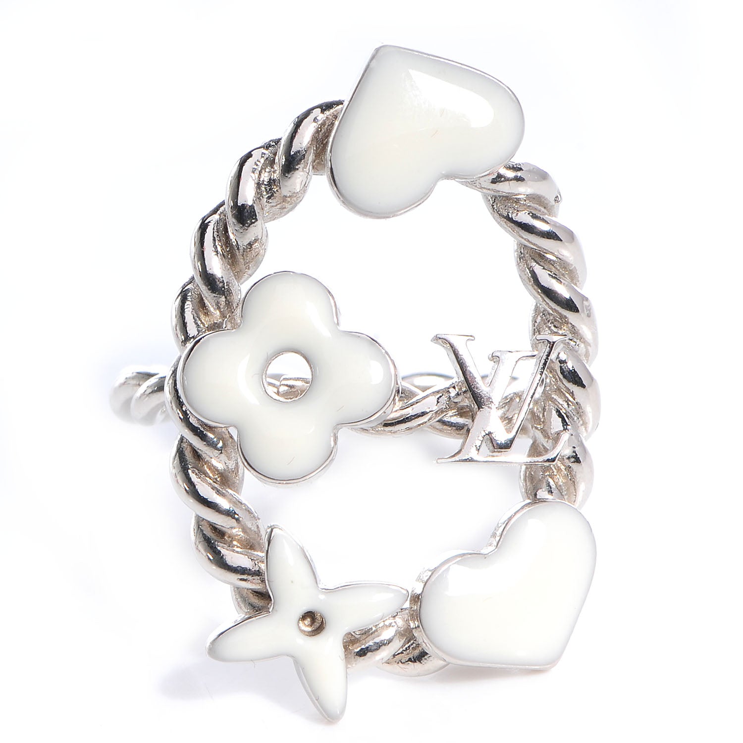 Louis Vuitton Sweet Monogram Coeurs Ring 6 White 1 of 5