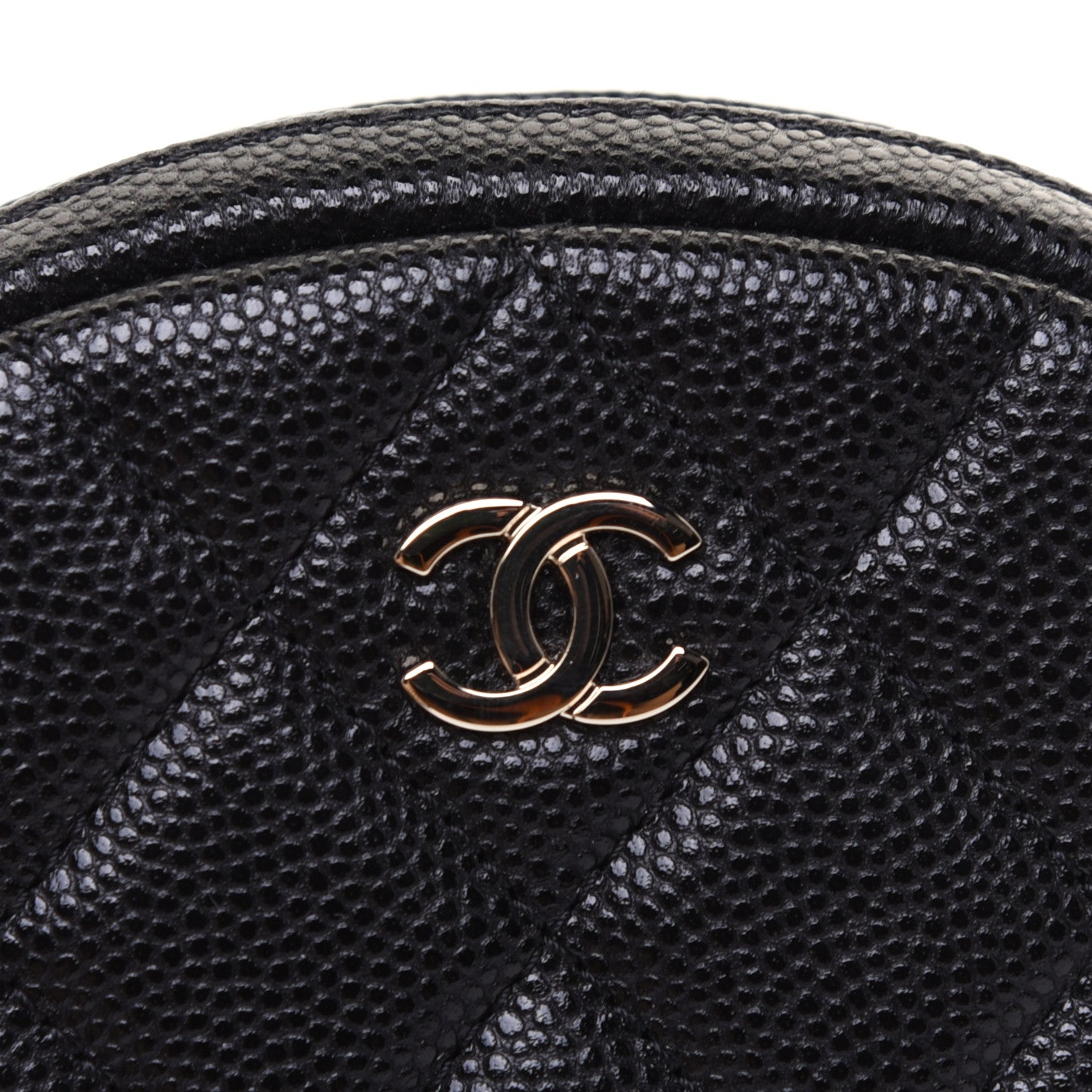 Chanel Caviar Quilted Zip Around Classic Coin Purse Black 10 of 12