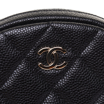 Chanel Caviar Quilted Zip Around Classic Coin Purse Black 10 of 12