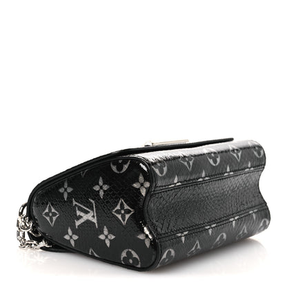 Louis Vuitton Snakeskin Monogram Twist Shoulder Bag PM Black 5 of 12