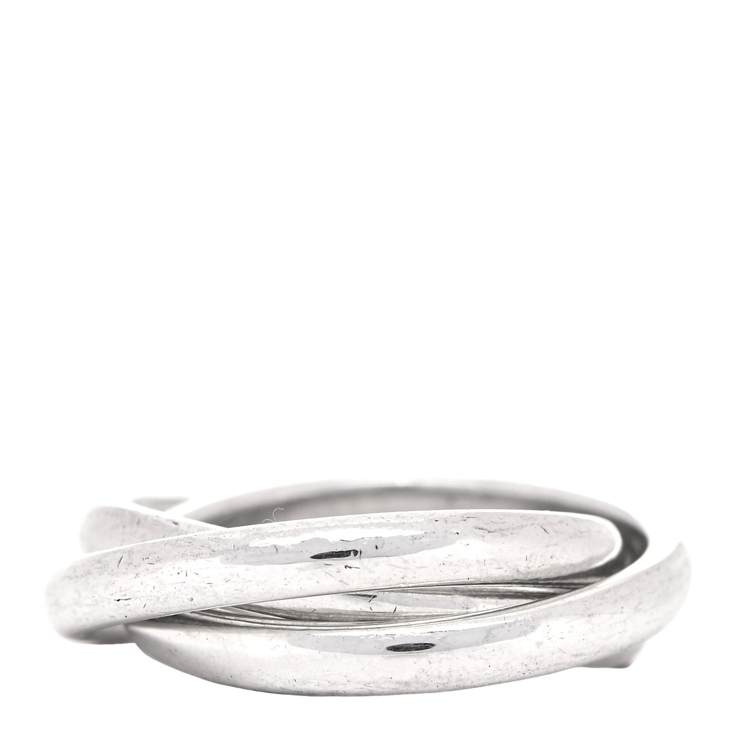 Sterling Silver Interlocking Ring 52 6