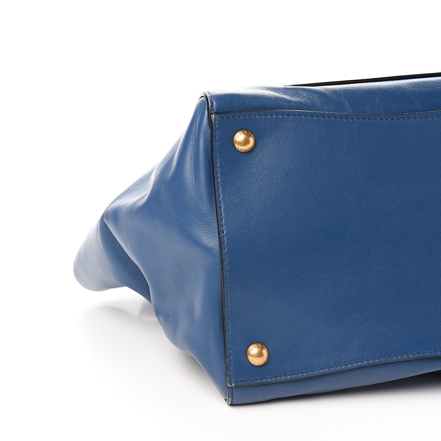 Prada Glace Calf Shopping Tote Bluette 7 of 10