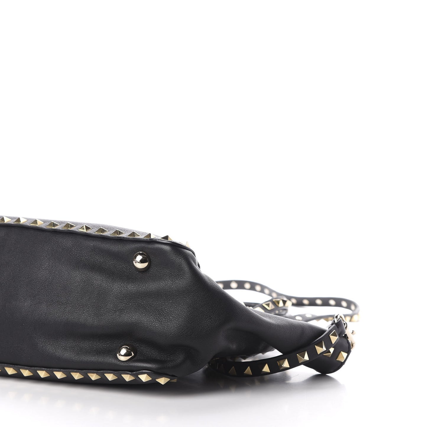 Vitello Small Rockstud Tote Black