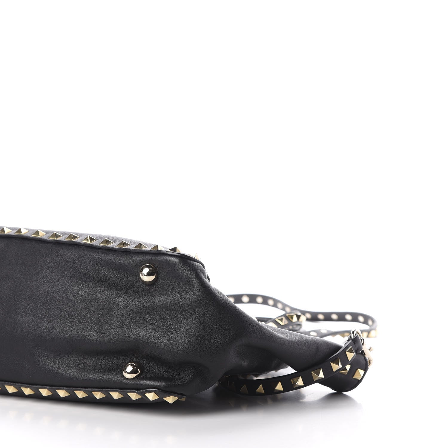 Valentino Garavani Vitello Small Rockstud Tote Black 7 of 11